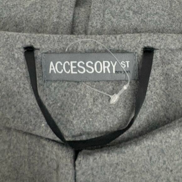 Accessory ST New York Gray Cape Jacket Open Front Swing Coat One Size Minimalist - Picture 4 of 5